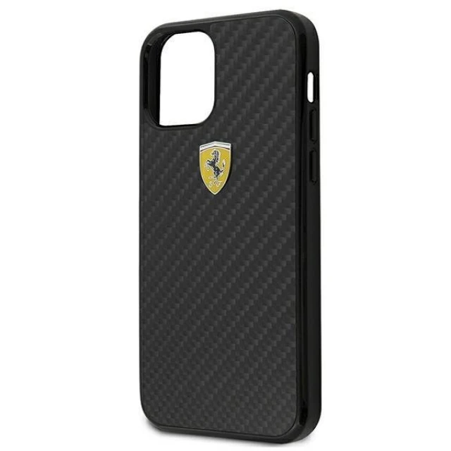 Чехол Ferrari для iPhone 12 mini On Track Real Carbon Black (FERCAHCP12SBK)