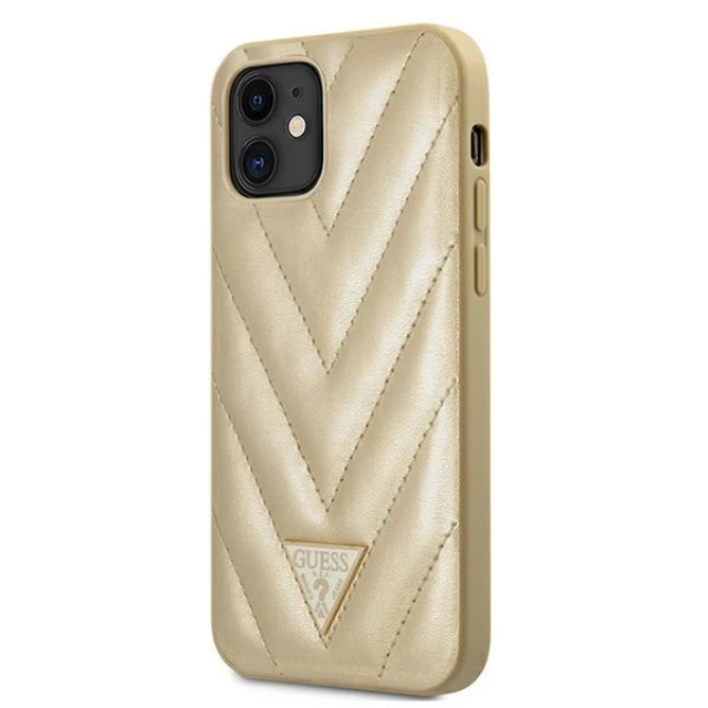 Чохол Guess V-Quilted Collection для iPhone 12 mini Gold (GUHCP12SPUVQTMLBE)