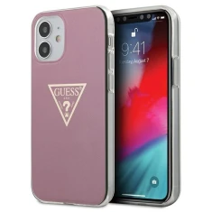 Чохол Guess Metallic Collection для iPhone 12 mini Pink (GUHCP12SPCUMPTPI)