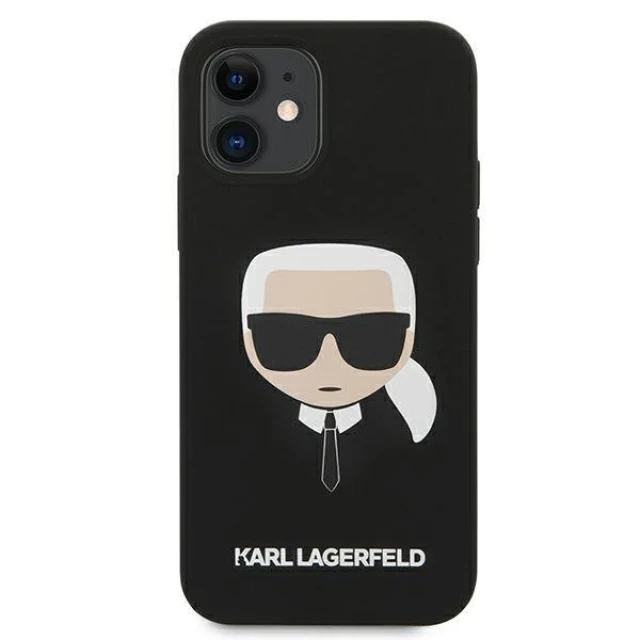Чохол Karl Lagerfeld Karl's Head для iPhone 12 mini Black (KLHCP12SSLKHBK)