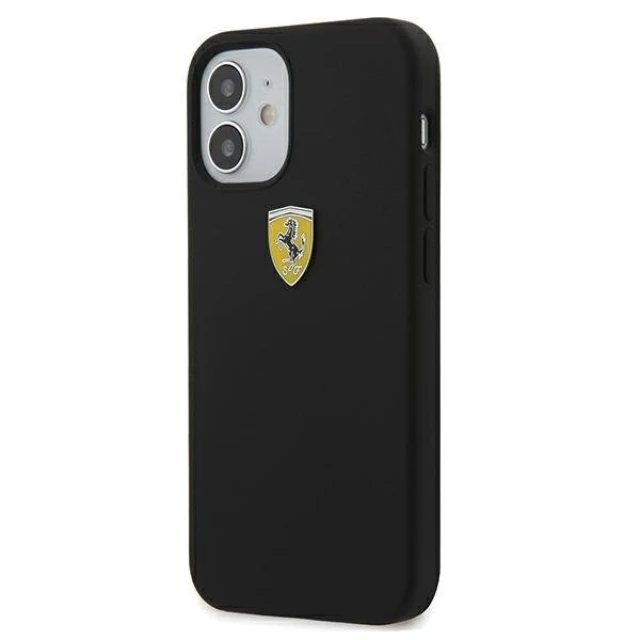 Чехол Ferrari для iPhone 12 mini On Track Silicone Black (FESSIHCP12SBK)