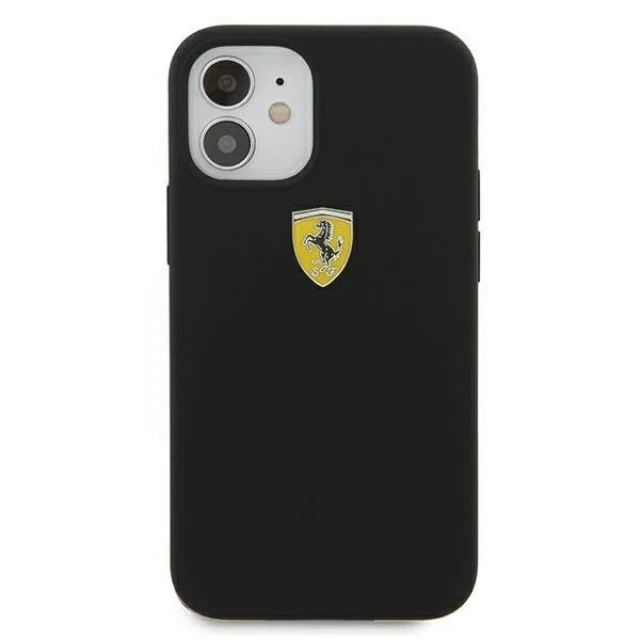 Чехол Ferrari для iPhone 12 mini On Track Silicone Black (FESSIHCP12SBK)