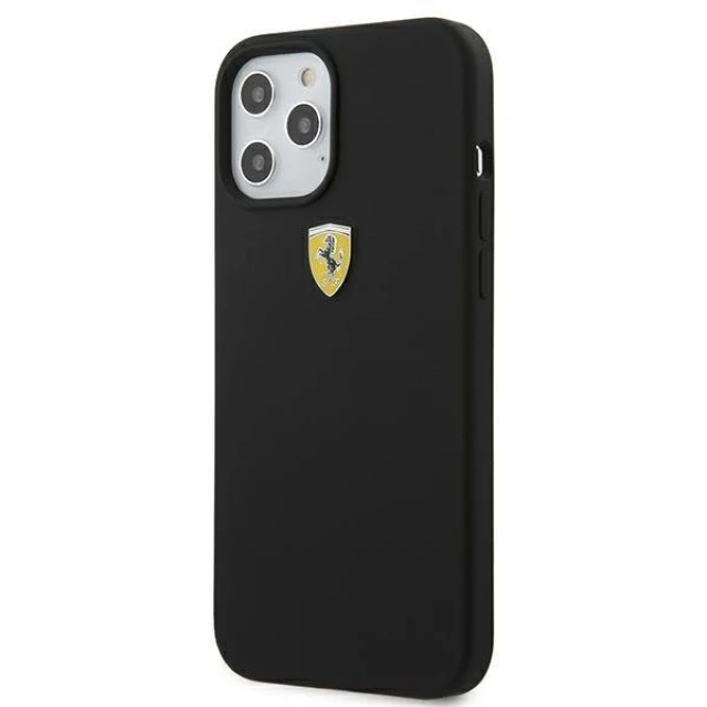 Чохол Ferrari для iPhone 12 Pro Max On Track Silicone Black (FESSIHCP12LBK)