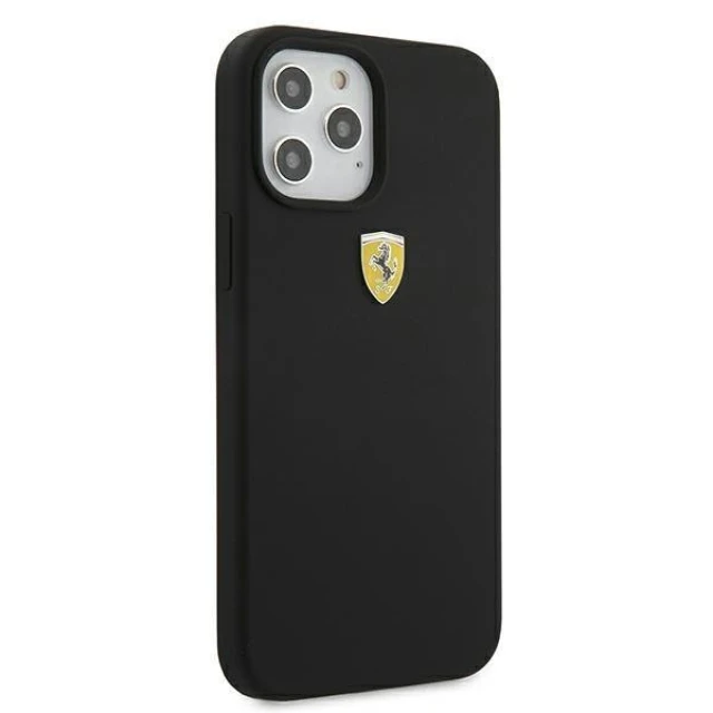 Чохол Ferrari для iPhone 12 Pro Max On Track Silicone Black (FESSIHCP12LBK)