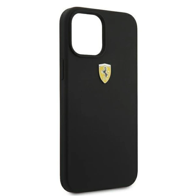 Чохол Ferrari для iPhone 12 Pro Max On Track Silicone Black (FESSIHCP12LBK)
