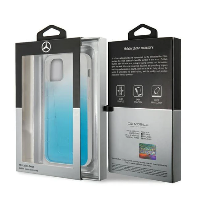 Чохол Mercedes для iPhone 12 | 12 Pro Transparent Line Blue (MEHCP12MCLGBL)