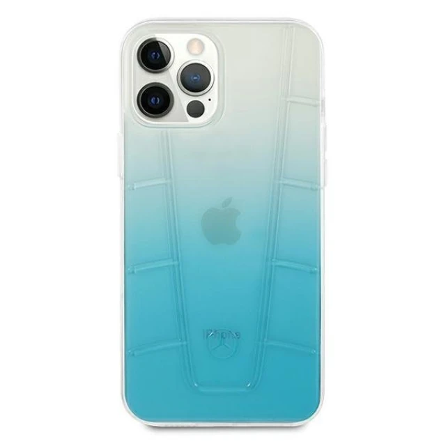Чохол Mercedes для iPhone 12 Pro Max Transparent Line Blue (MEHCP12LCLGBL)
