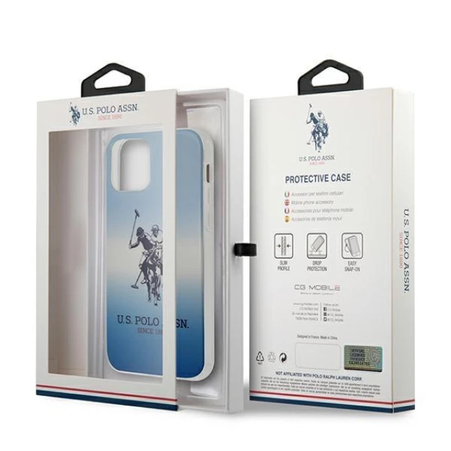 Чохол U.S. Polo Assn Gradient Collection для iPhone 12 | 12 Pro Blue (USHCP12MPCDGB)