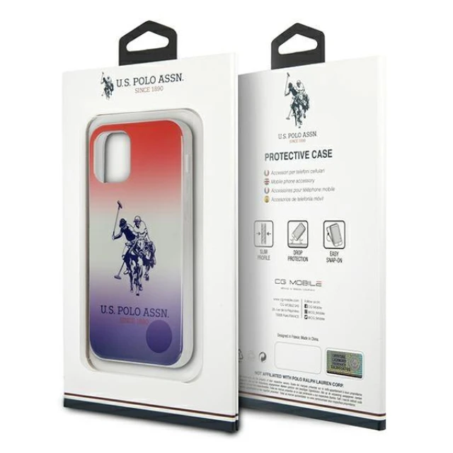 Чехол U.S. Polo Assn Gradient Collection для iPhone 12 mini Blue Red (USHCP12SPCDGBR)