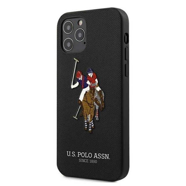 Чохол U.S. Polo Assn Embroidery Collection для iPhone 12 | 12 Pro Black (USHCP12MPUGFLBK)