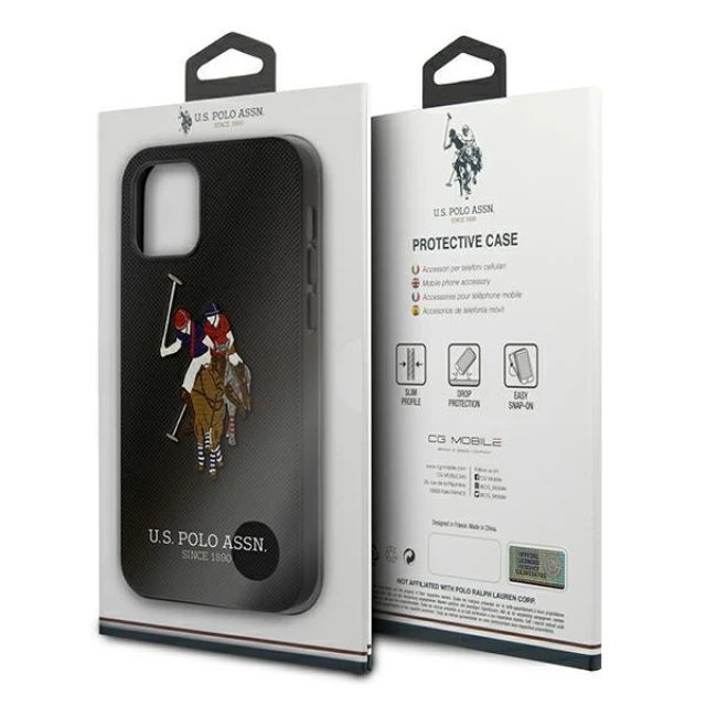Чохол U.S. Polo Assn Embroidery Collection для iPhone 12 | 12 Pro Black (USHCP12MPUGFLBK)