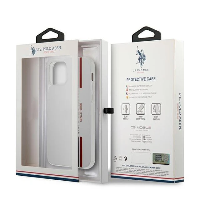Чохол U.S. Polo Assn Tricolor Pattern Collection для iPhone 12 mini White (USHCP12SPCUSSWH)