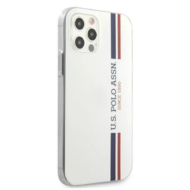 Чохол U.S. Polo Assn Tricolor Pattern Collection для iPhone 12 Pro Max White (USHCP12LPCUSSWH )