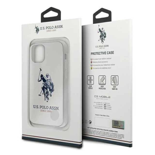 Чохол U.S. Polo Assn Shiny Big Logo для iPhone 12 mini White (USHCP12STPUHRWH)