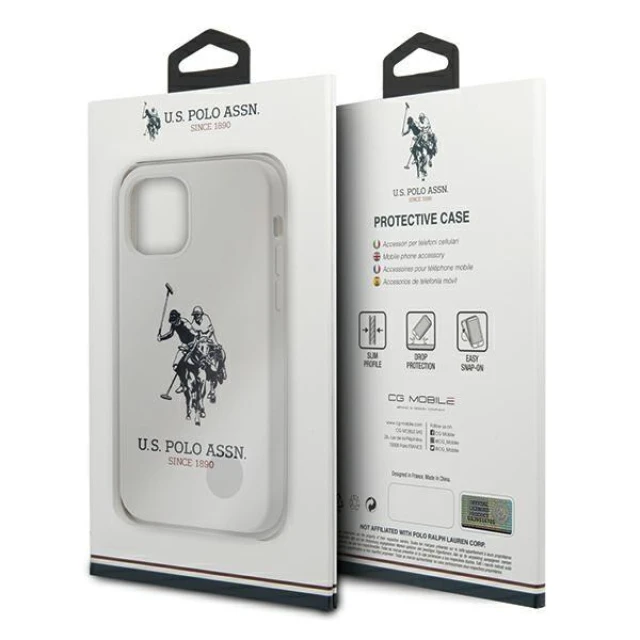 Чохол U.S. Polo Assn Silicone Collection для iPhone 12 | 12 Pro White (USHCP12MSLHRWH)