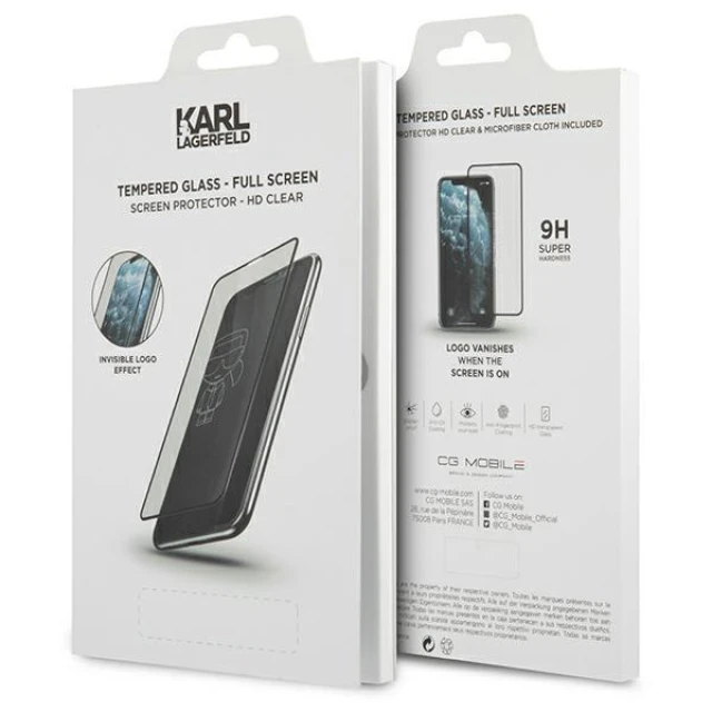 Захисне скло Karl Lagerfeld Magic Logo для iPhone 12 | 12 Pro Transparent (KLSPP12MTR)