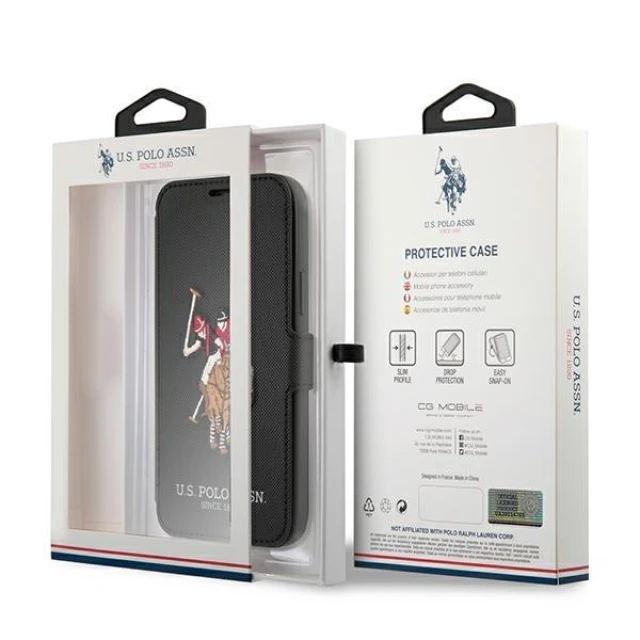 Чохол U.S. Polo Assn Embroidery Collection для iPhone 12 mini Black (USFLBKP12SPUGFLBK)
