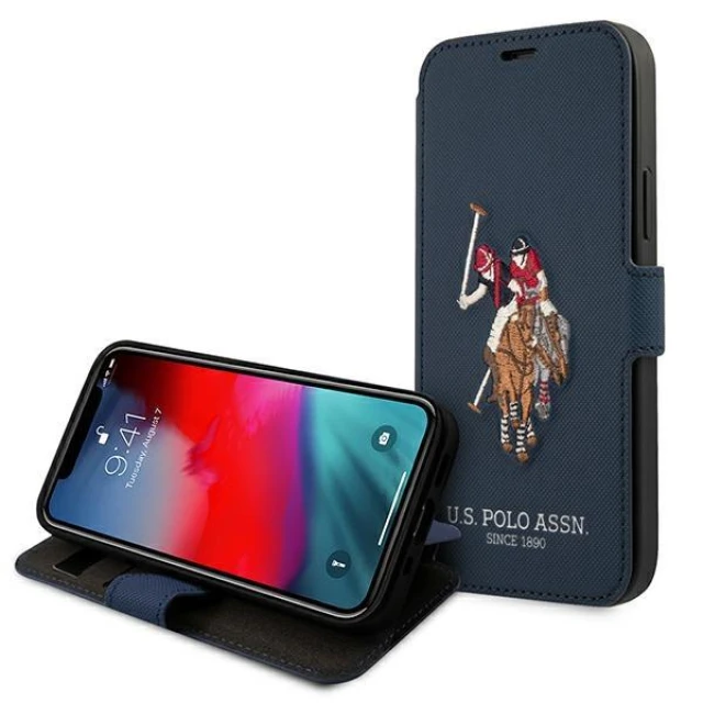 Чохол U.S. Polo Assn Embroidery Collection для iPhone 12 Pro Max Blue (USFLBKP12LPUGFLNV)