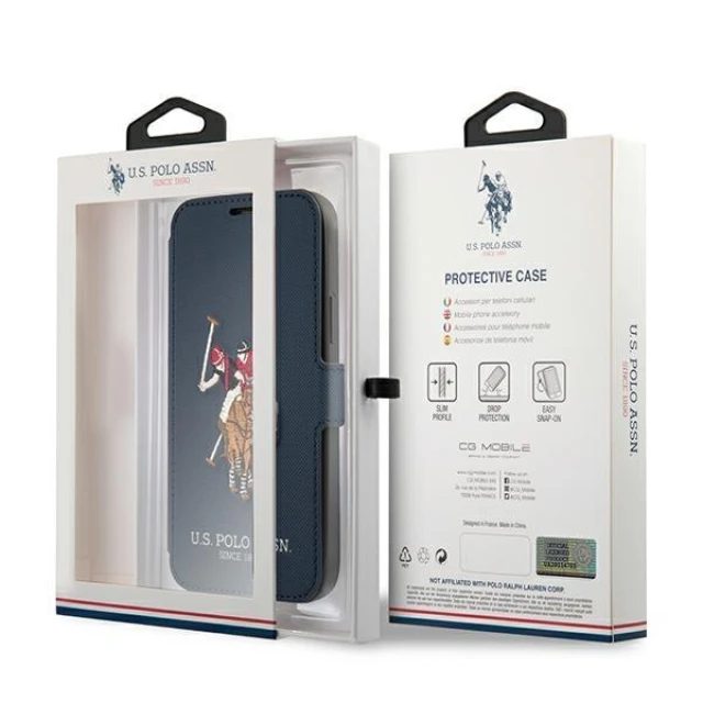 Чохол U.S. Polo Assn Embroidery Collection для iPhone 12 Pro Max Blue (USFLBKP12LPUGFLNV)