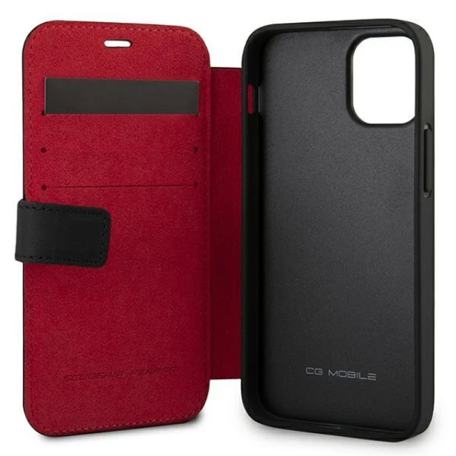 Чехол-книжка Ferrari для iPhone 12 mini Off Track Perforated Black (FEOGOFLBKP12SBK)