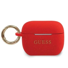 Чохол Guess Silicone Glitter для AirPods Pro Red (GUACAPSILGLRE)