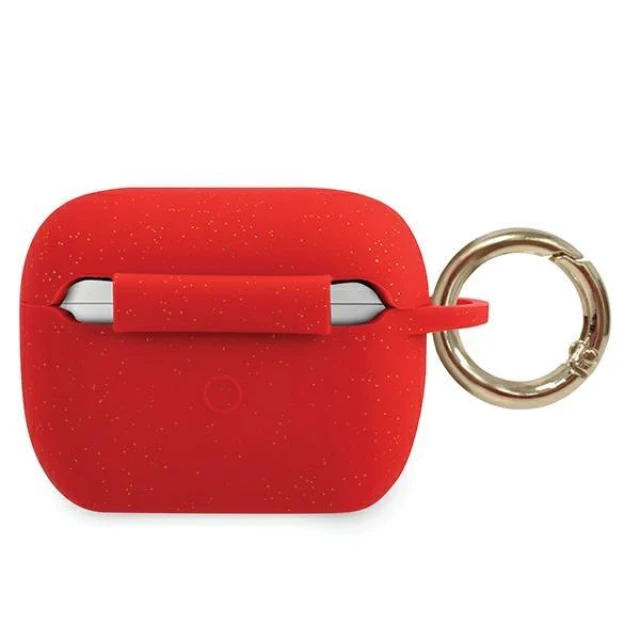 Чохол Guess Silicone Glitter для AirPods Pro Red (GUACAPSILGLRE)