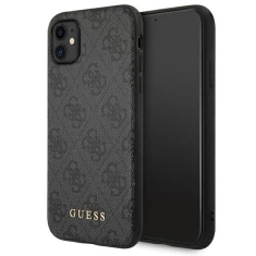 Чохол Guess 4G Metal Gold Logo для iPhone 11 Grey (GUHCN61G4GFGR)