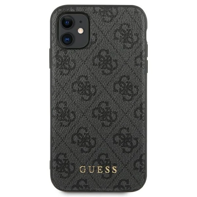 Чохол Guess 4G Metal Gold Logo для iPhone 11 Grey (GUHCN61G4GFGR)