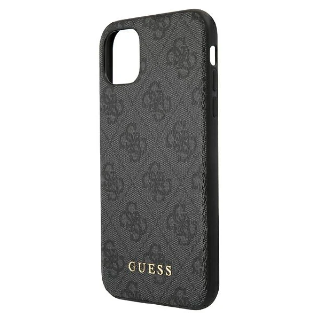 Чохол Guess 4G Metal Gold Logo для iPhone 11 Grey (GUHCN61G4GFGR)