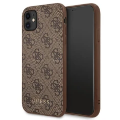 Чохол Guess 4G Metal Gold Logo для iPhone 11 Brown (GUHCN61G4GFBR)