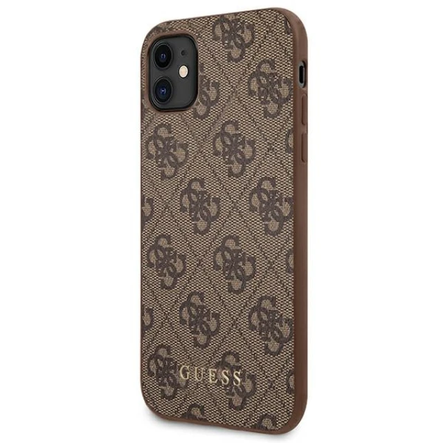 Чохол Guess 4G Metal Gold Logo для iPhone 11 Brown (GUHCN61G4GFBR)