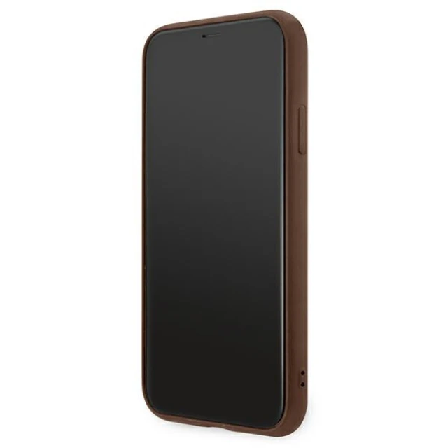 Чохол Guess 4G Metal Gold Logo для iPhone 11 Brown (GUHCN61G4GFBR)
