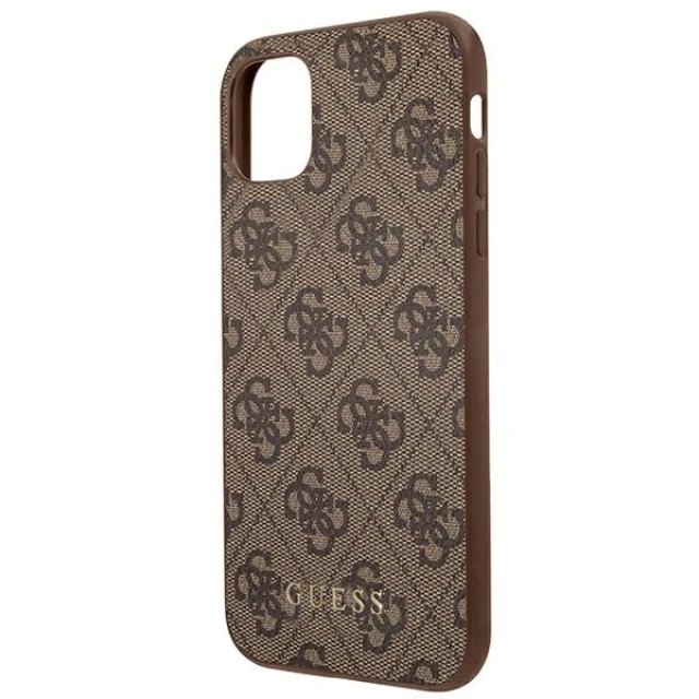 Чохол Guess 4G Metal Gold Logo для iPhone 11 Brown (GUHCN61G4GFBR)