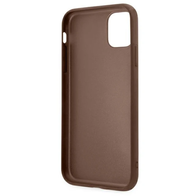 Чохол Guess 4G Metal Gold Logo для iPhone 11 Brown (GUHCN61G4GFBR)