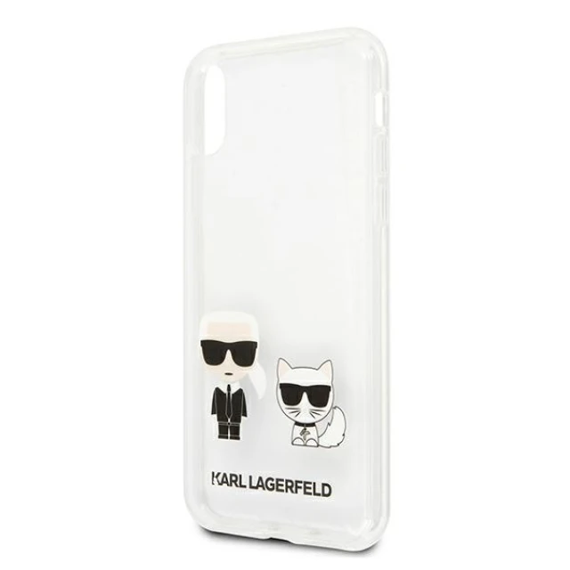 Чохол Karl Lagerfeld Karl & Choupette для iPhone X | XS Transparent (KLHCPXCKTR)
