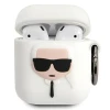 Чохол Karl Lagerfeld Silicone Iconic для AirPods 2/1 White (KLACCSILKHWH)