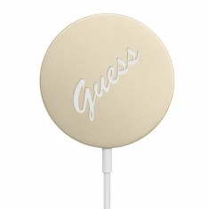 Бездротовий зарядний пристрій Guess Charger Induction 15W Gold with MagSafe (GUCBMSVSLG)