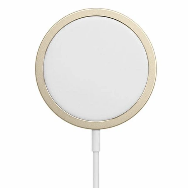 Бездротовий зарядний пристрій Guess Charger Induction 15W Gold with MagSafe (GUCBMSVSLG)