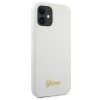 Чохол Guess Metal Logo Script для iPhone 12 mini White (GUHCP12SLSLMGWH)
