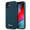 Чохол Guess Metal Logo Script для iPhone 12 mini Blue (GUHCP12SLSLMGBL)