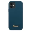 Чохол Guess Metal Logo Script для iPhone 12 mini Blue (GUHCP12SLSLMGBL)