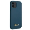 Чохол Guess Metal Logo Script для iPhone 12 mini Blue (GUHCP12SLSLMGBL)