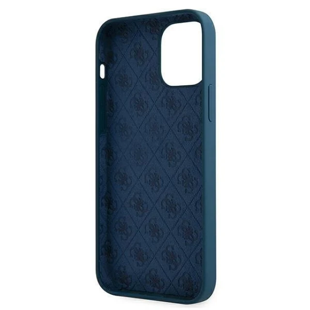 Чохол Guess Metal Logo Script для iPhone 12 mini Blue (GUHCP12SLSLMGBL)