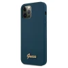 Чохол Guess Metal Logo Script для iPhone 12 Pro Max Blue (GUHCP12LLSLMGBL)