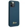 Чохол Guess Metal Logo Script для iPhone 12 Pro Max Blue (GUHCP12LLSLMGBL)