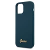 Чохол Guess Metal Logo Script для iPhone 12 Pro Max Blue (GUHCP12LLSLMGBL)