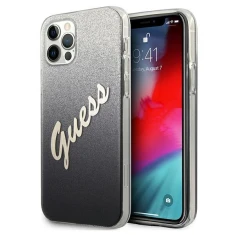 Чохол Guess Glitter Gradient Script для iPhone 12 | 12 Pro Black (GUHCP12MPCUGLSBK)