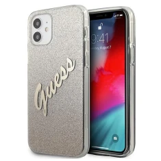 Чохол Guess Glitter Gradient Script для iPhone 12 mini Gold (GUHCP12SPCUGLSGO)