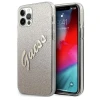 Чохол Guess Glitter Gradient Script для iPhone 12 Pro Max Gold (GUHCP12LPCUGLSGO)