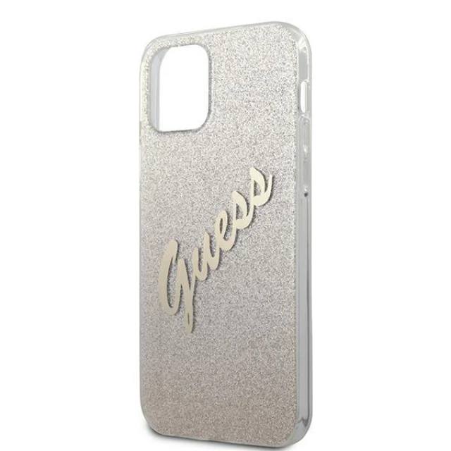 Чохол Guess Glitter Gradient Script для iPhone 12 Pro Max Gold (GUHCP12LPCUGLSGO)